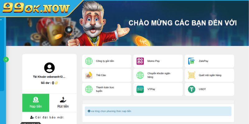 Nạp Và Rút Tiền 99OK Hướng Dẫn Toàn Diện Cho Mọi Hội Viên 1 Điền đầy đủ thông tin