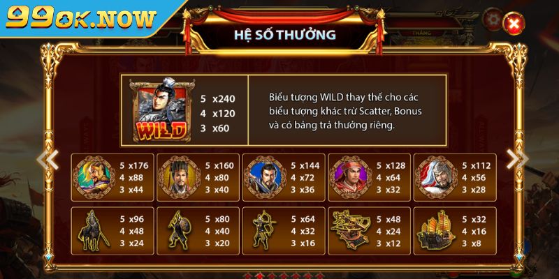 Nổ Hũ Tam Quốc Tranh Hùng 99OK, Siêu Phẩm Giải Trí Đỉnh Cao 4 Những tuyệt chiêu chơi hay để giành thắng lớn
